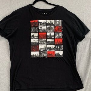 FREE STATE | XL MENS UNISEX CASUAL NYC THE FIVE 5 BOROUGHS T-SHIRT | CITY SCAPE
